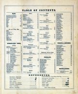 Table of Contents, Cortland County 1876